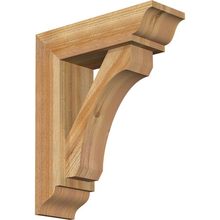 Ekena Millwork Legacy Traditional Rough Sawn Bracket w/ Offset Brace, Western Red Cedar, 6"W x 18"D x 22"H BKT0604X18X22LEC01RWR